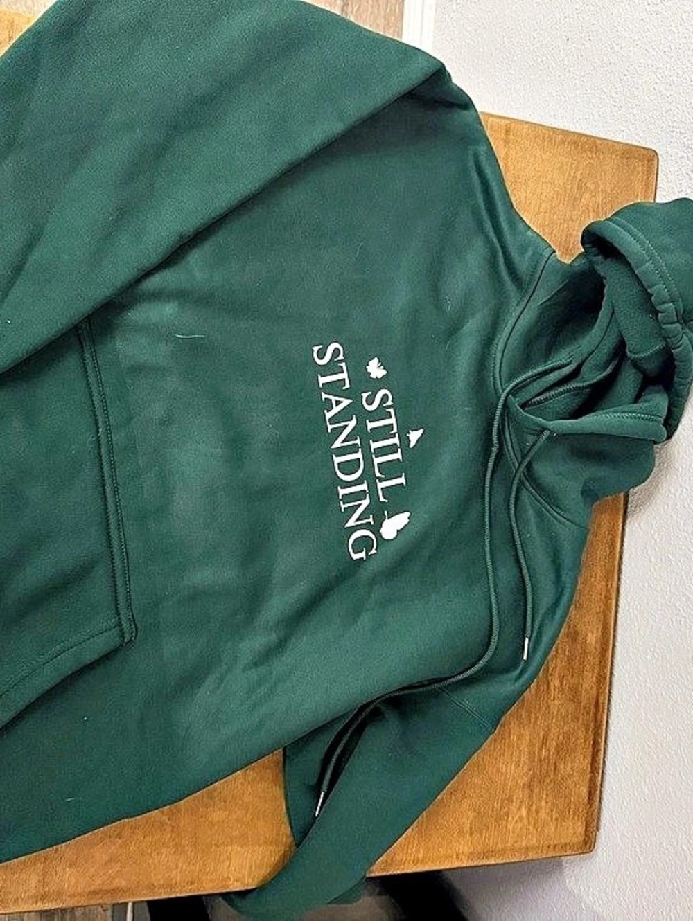 Green Graphic Pullover Hoodie Size Medium Like New
